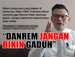 Terkait statement Danrem 161 Wirasakti yang Kontroversial