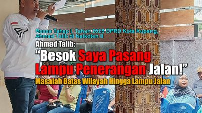 Ahmad Talib-“Besok Saya Pasang Lampu Penerangan Jalan!”