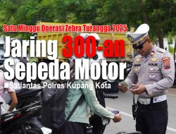Satu Minggu Operasi Zebra Turangga 2025 Jaring 300-an sepeda Motor