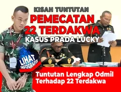 Kisah Tuntutan Pemecatan 22 Terdakwa Kasus Prada Lucky