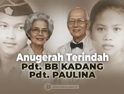 Anugerah Terindah Buat Pdt. BB Kadang dan Pdt. Paulina