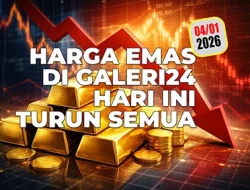 Harga Emas di Galeri24 Hari Ini Turun Semua