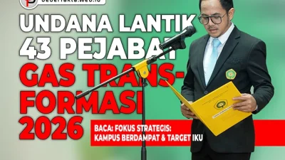Undana Lantik 43 Pejabat, Gas Transformasi 2026