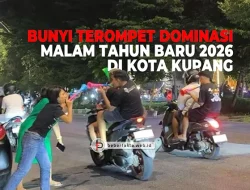 Bunyi Terompet Dominasi Malam Tahun Baru 2026 di Kota Kupang