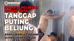 Angin puting beliung menerjang Kelurahan Manutapen dan Kelurahan Alak, Kota Kupang, Sabtu, 17 Januari 2026.