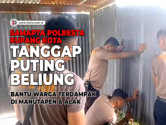 Angin puting beliung menerjang Kelurahan Manutapen dan Kelurahan Alak, Kota Kupang, Sabtu, 17 Januari 2026.