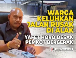 Jalan Rusak Alak Dikeluhkan, Yafet Horo Desak Pemkot Bergerak