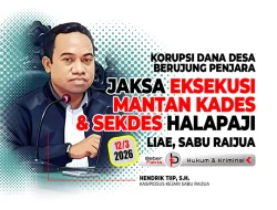 Jaksa Kejari Sabu Raijua Eksekusi Mantan Kades dan Sekdes Halapaji