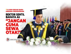 🔥3 Guru Besar Baru Undana Dikukuhkan! Rektor Sentil Bahaya AI: “Jangan Cuma Sewa Otak!”