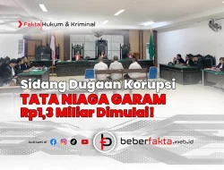 Sidang Dugaan Korupsi Tata Niaga Garam Curah Rp1,3 Miliar Dimulai!