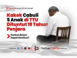 Kakek Cabuli 5 Anak di TTU Dituntut 19 Tahun Penjara