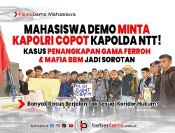 Mahasiswa Demo Minta Kapolri Copot Kapolda NTT