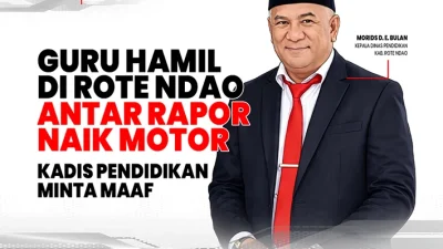 Viral! Guru Hamil di Rote Ndao Antar Rapor Naik Motor, Kadis Pendidikan Akhirnya Minta Maaf