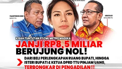 Sidang gugatan PT CML Metro Medika Rp4,2 miliar di Pengadilan Negeri Kefamenanu mengungkap dugaan janji proyek Rp8,5 miliar.