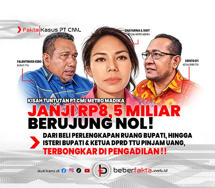 Sidang gugatan PT CML Metro Medika Rp4,2 miliar di Pengadilan Negeri Kefamenanu mengungkap dugaan janji proyek Rp8,5 miliar.