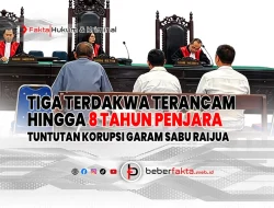Tuntutan Korupsi Garam Sabu Raijua, Tiga Terdakwa Terancam Hingga 8 Tahun Penjara