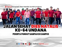 Jalan Sehat Dies Natalis ke-64 Undana, Peserta Pungut Sampah Kampus