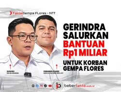 Gerindra Salurkan Bantuan Rp1 Miliar untuk Korban Gempa Flores