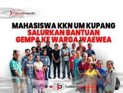Mahasiswa KKN UM Kupang Salurkan Bantuan Gempa ke Warga Waewea